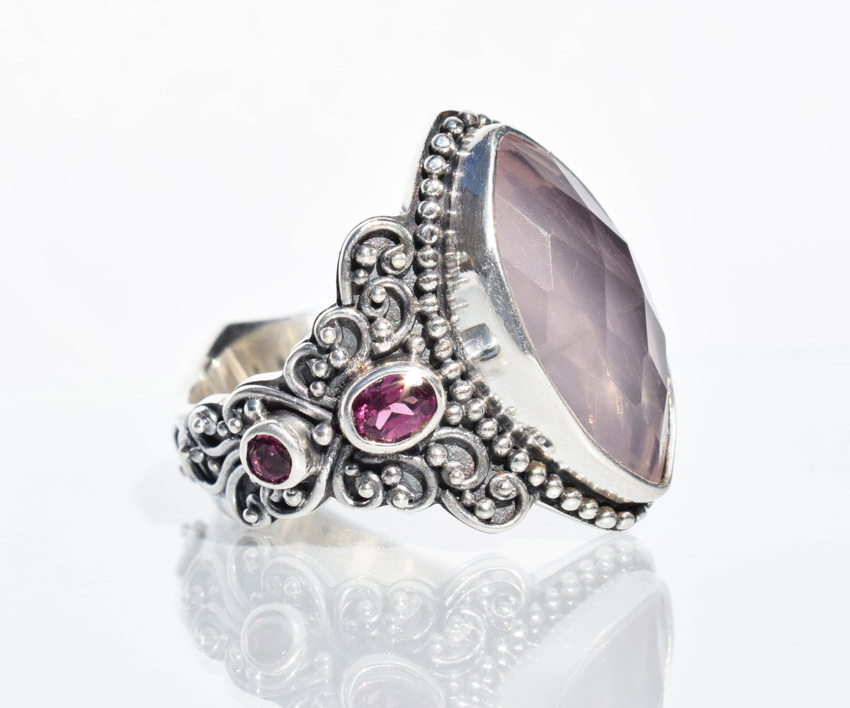 Anillo Ajna Cuarzo Rosa