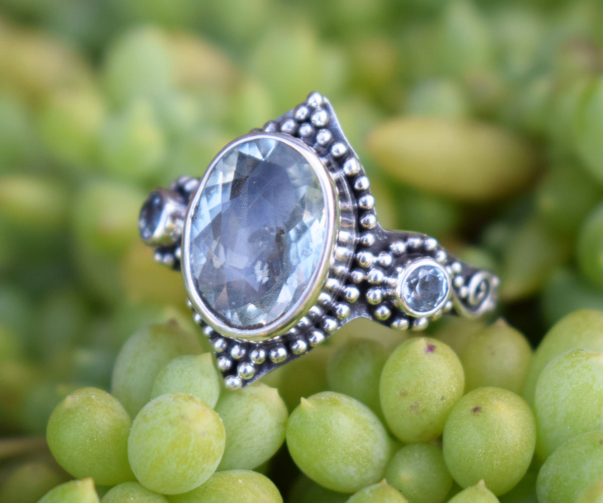 Anillo Big Roma Aguamarina