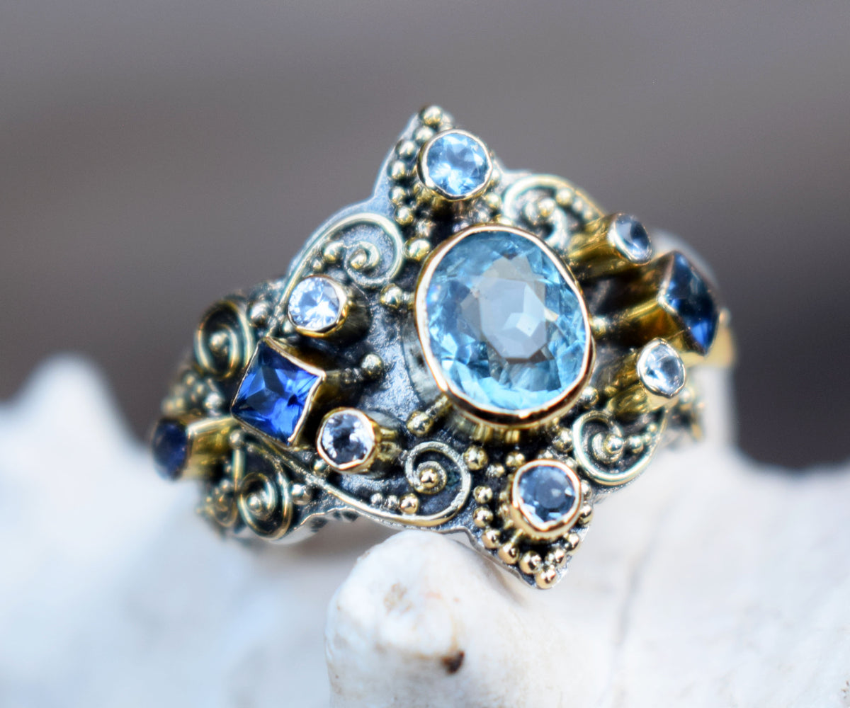 Anillo Arabic Dream Aguamarina