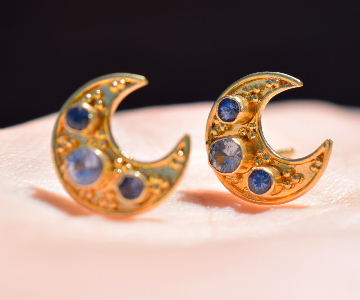 Aros Claro de Luna Zafiros