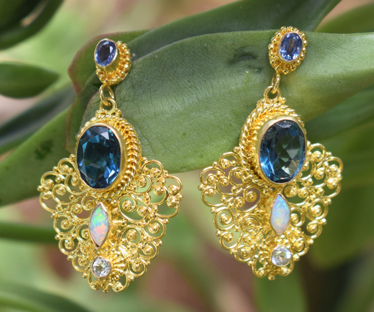 Aros Buterfly Topacio Opalo