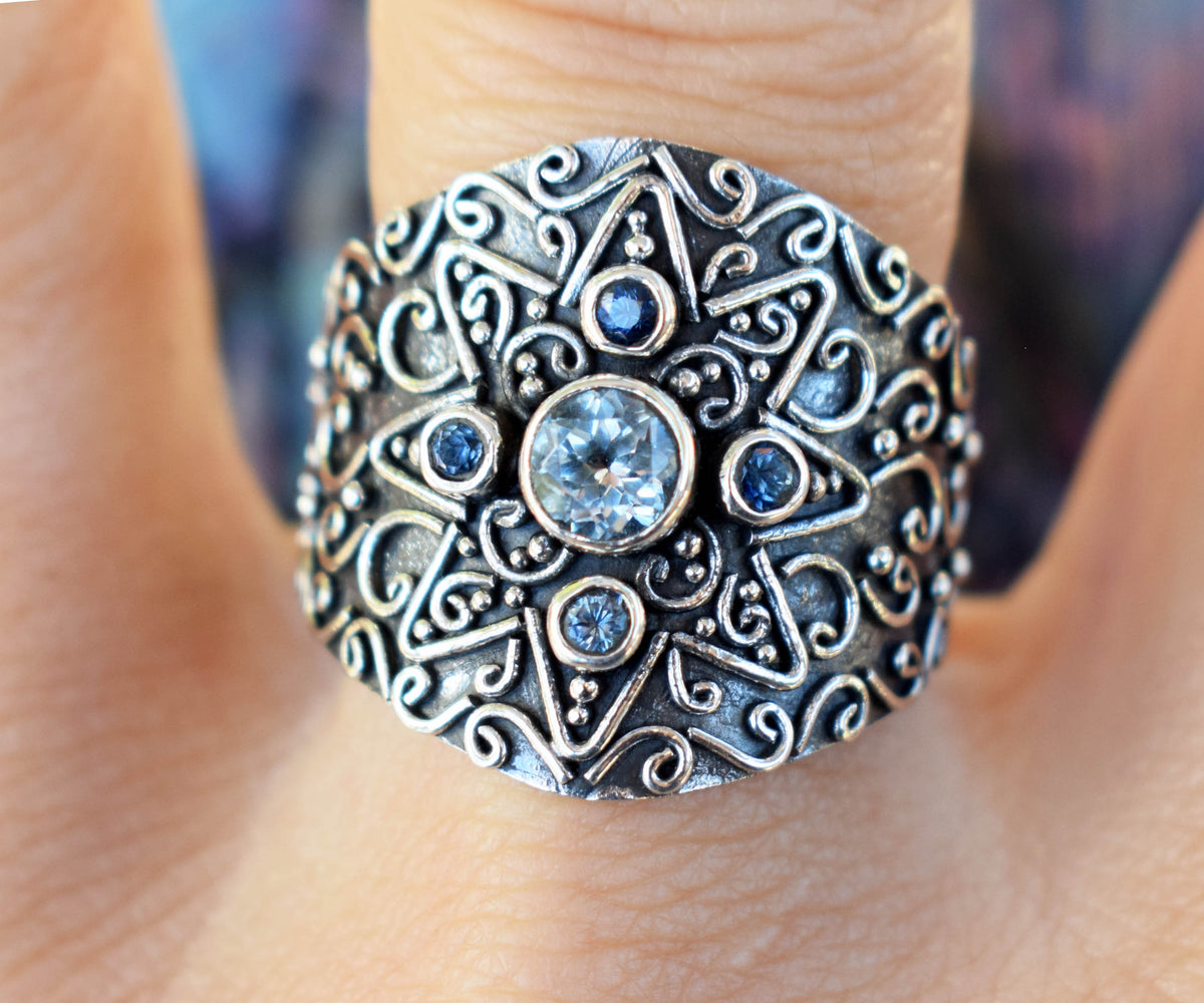 Anillo Venus Aguamarina