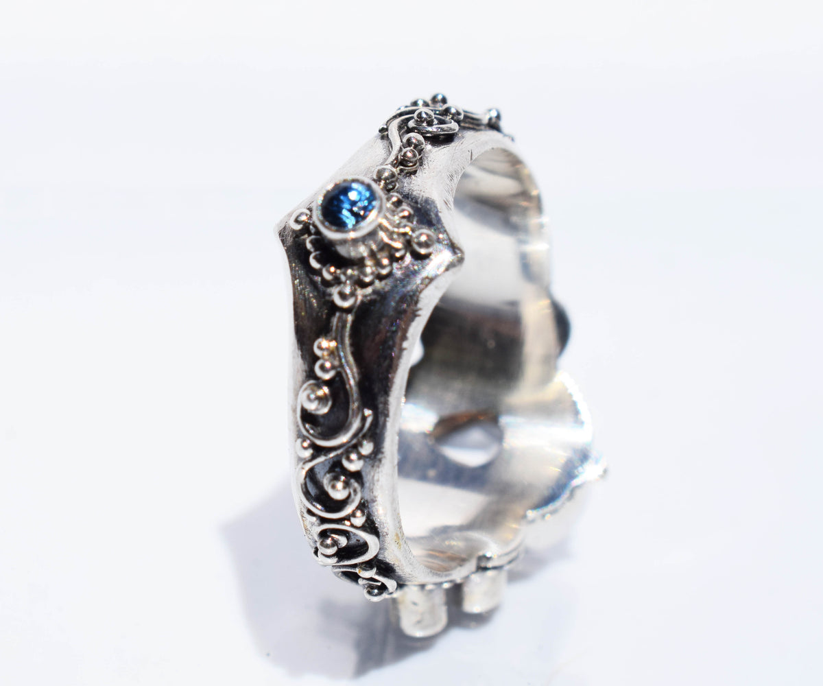 Anillo Venecia Topacio blanco