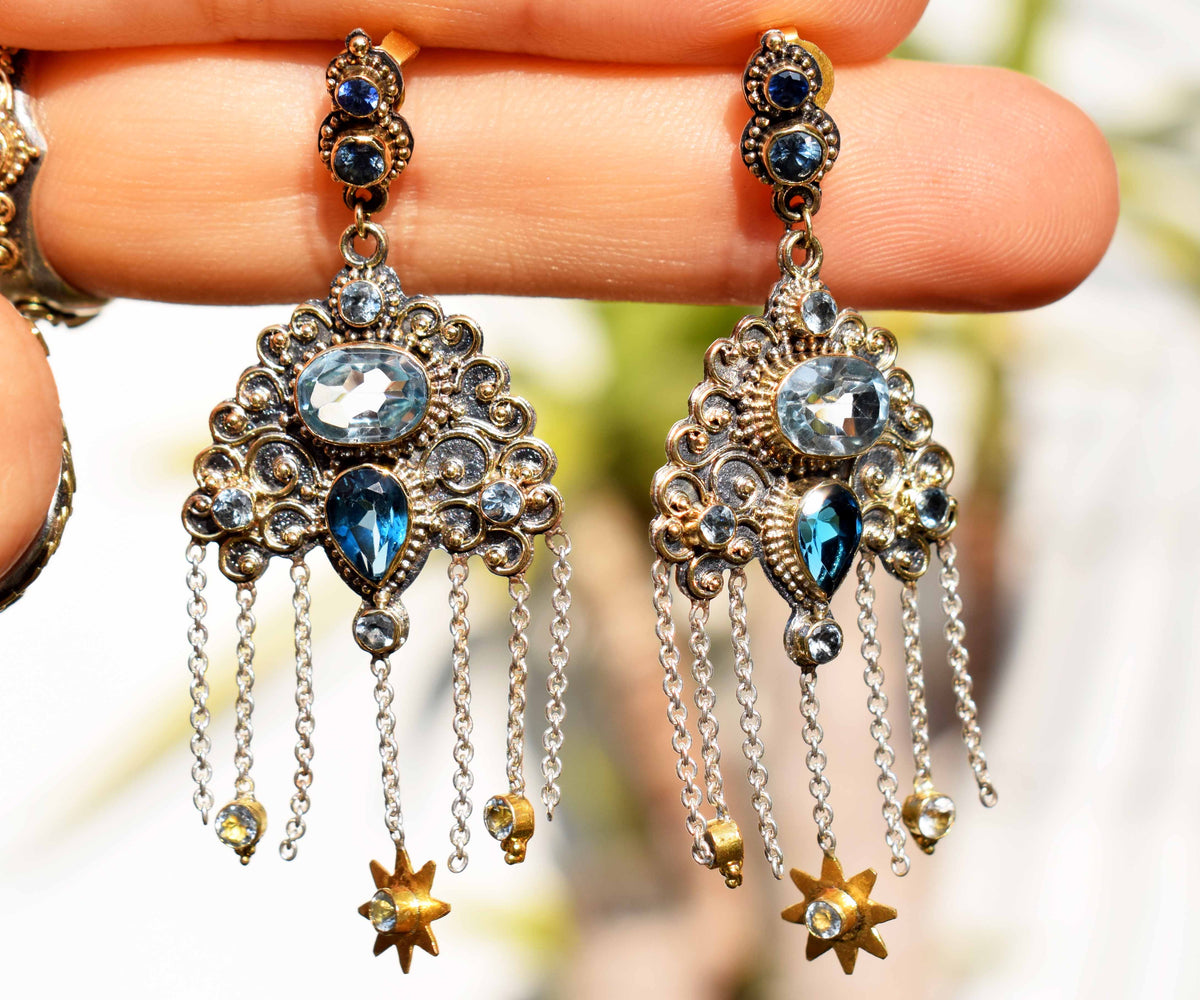 Aros Lluvia de estrellas Topacios