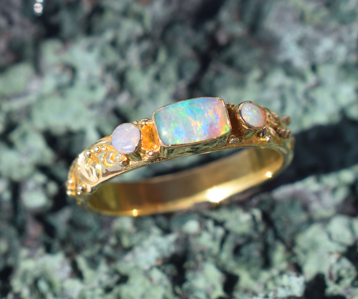 Anillo Basic Gold Ópalo