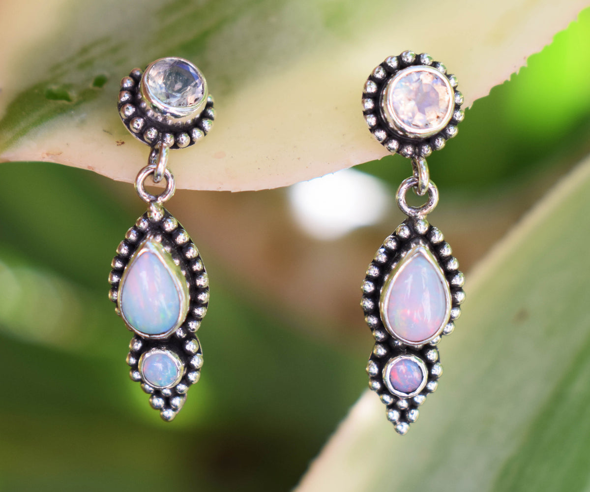 Aros Roma Opalos y Piedra Luna