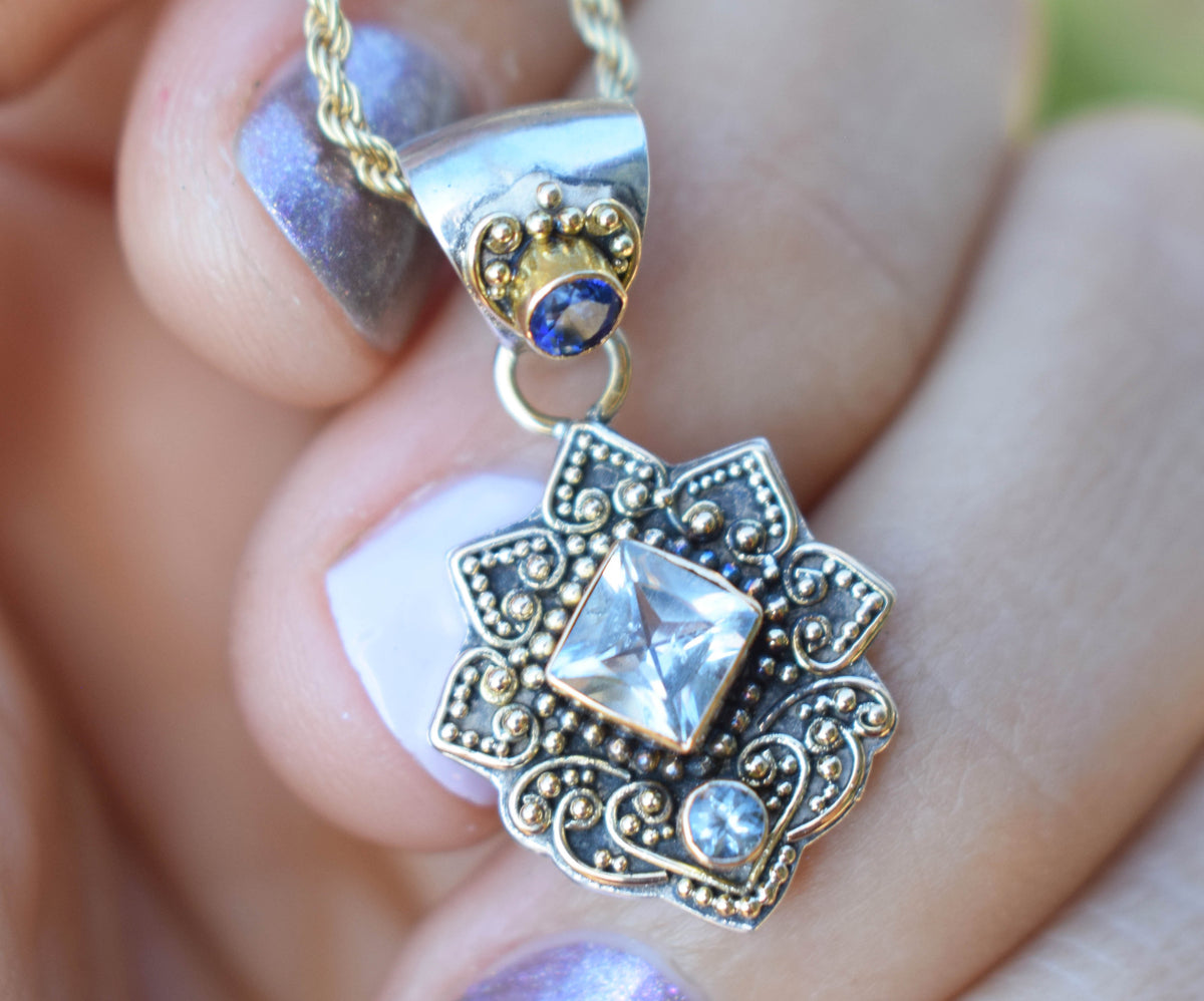 Colgante Kaya Aguamarina