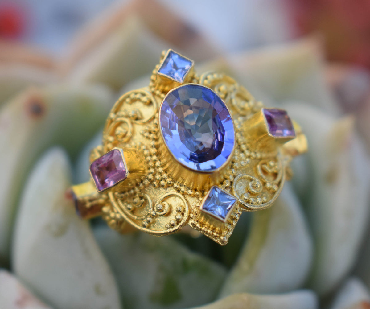 Anillo Gold Agra Tanzanita