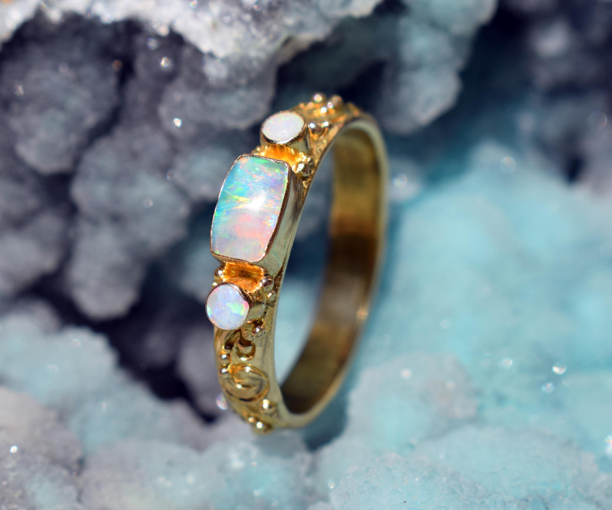 Anillo Basic Gold Ópalo