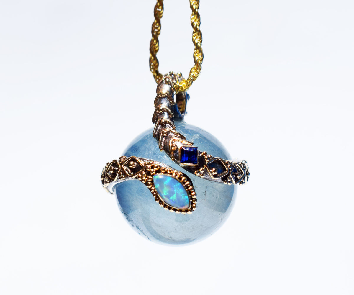 Amuleto Madre Kundalini Aguamarina