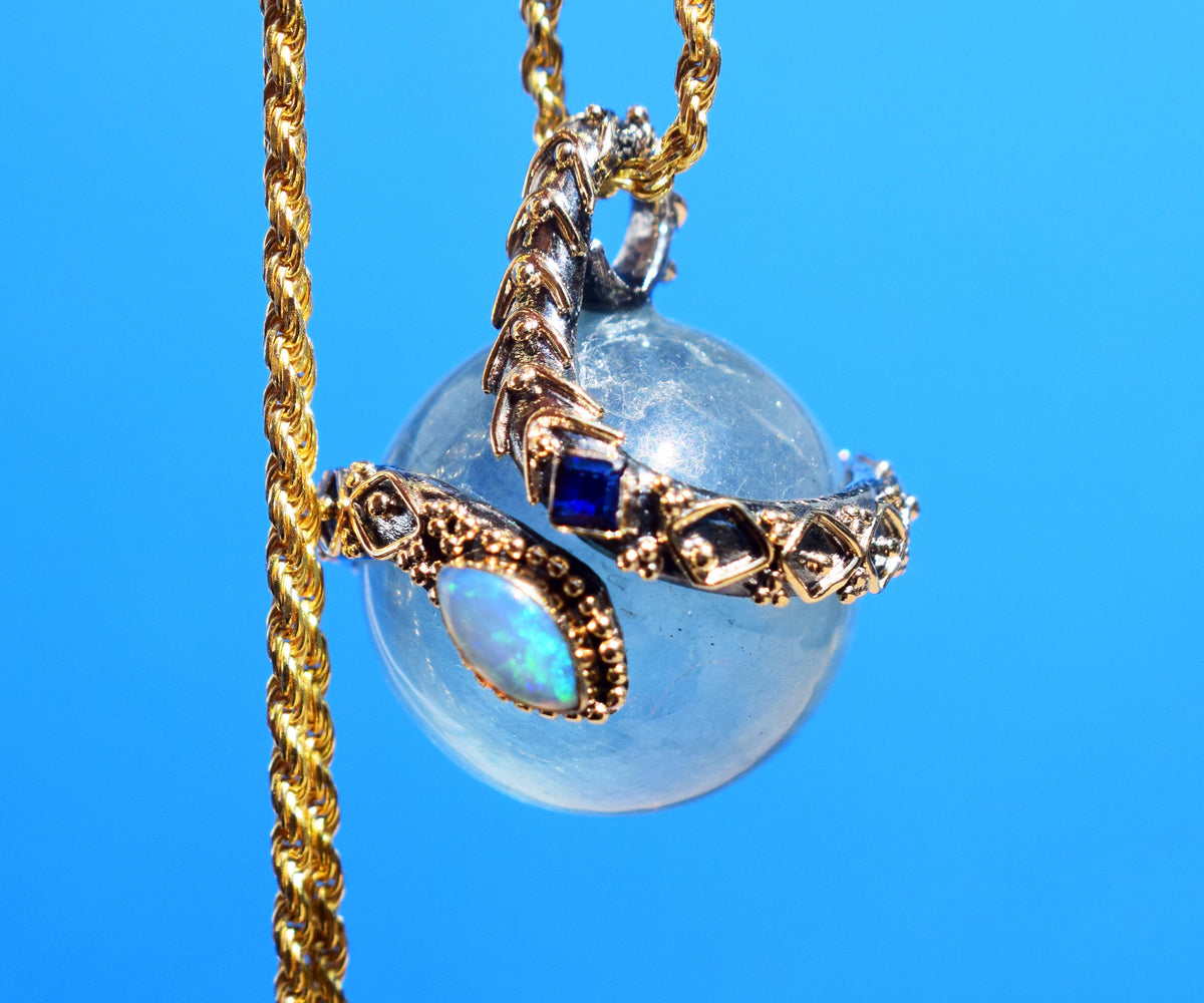 Amuleto Madre Kundalini Aguamarina