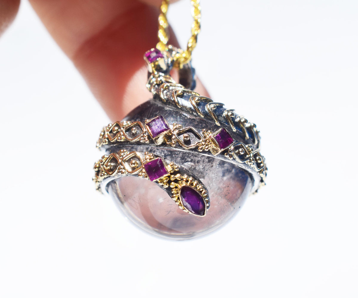 Amuleto Madre Kundalini Cuarzo Rubies