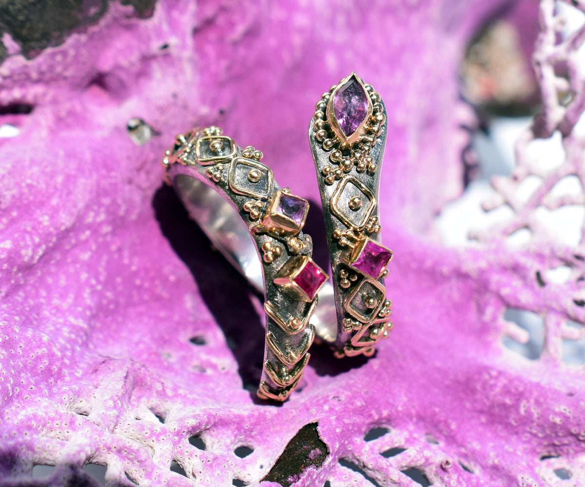 Anillo Kundalini  Rubi