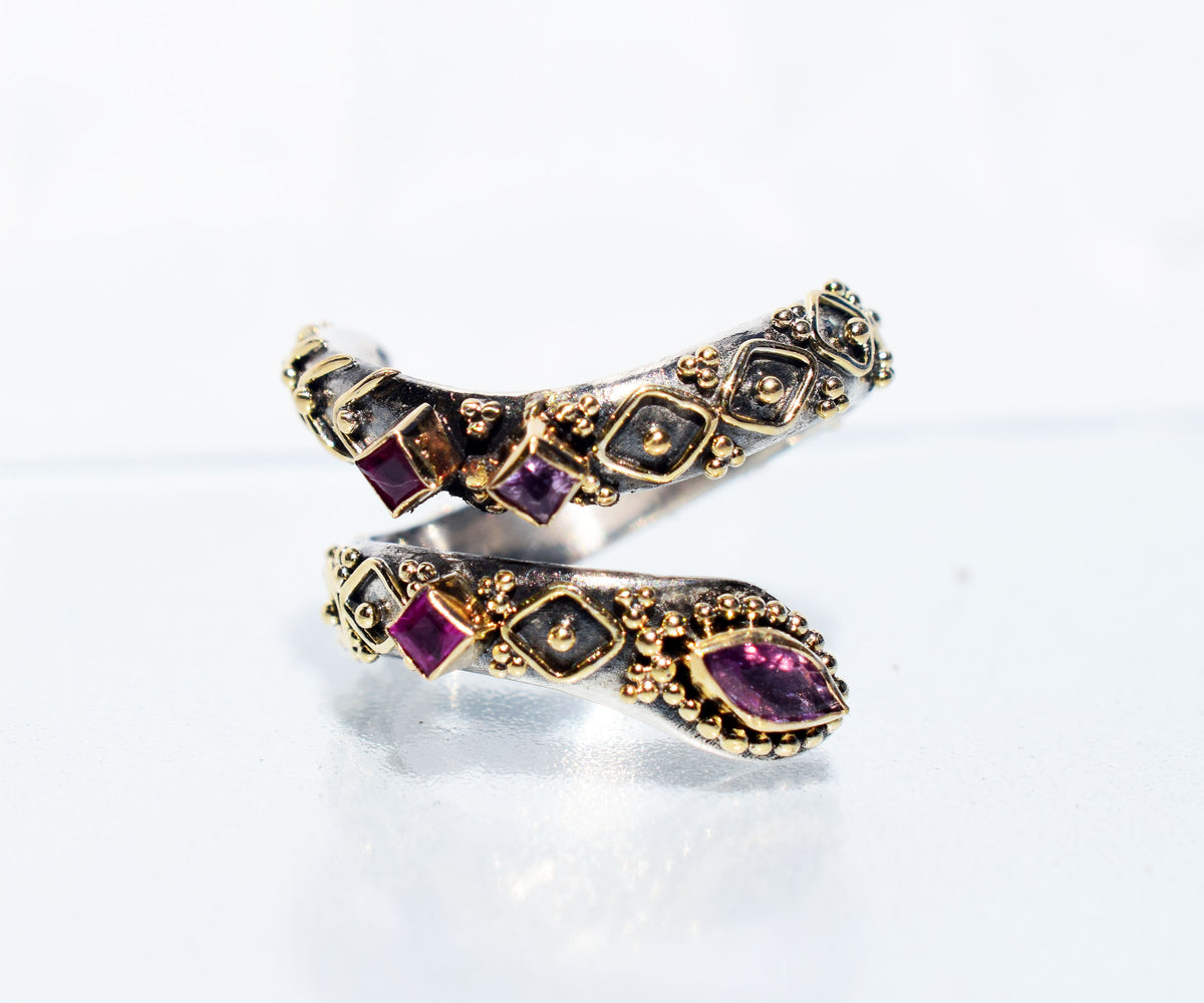 Anillo Kundalini  Rubi