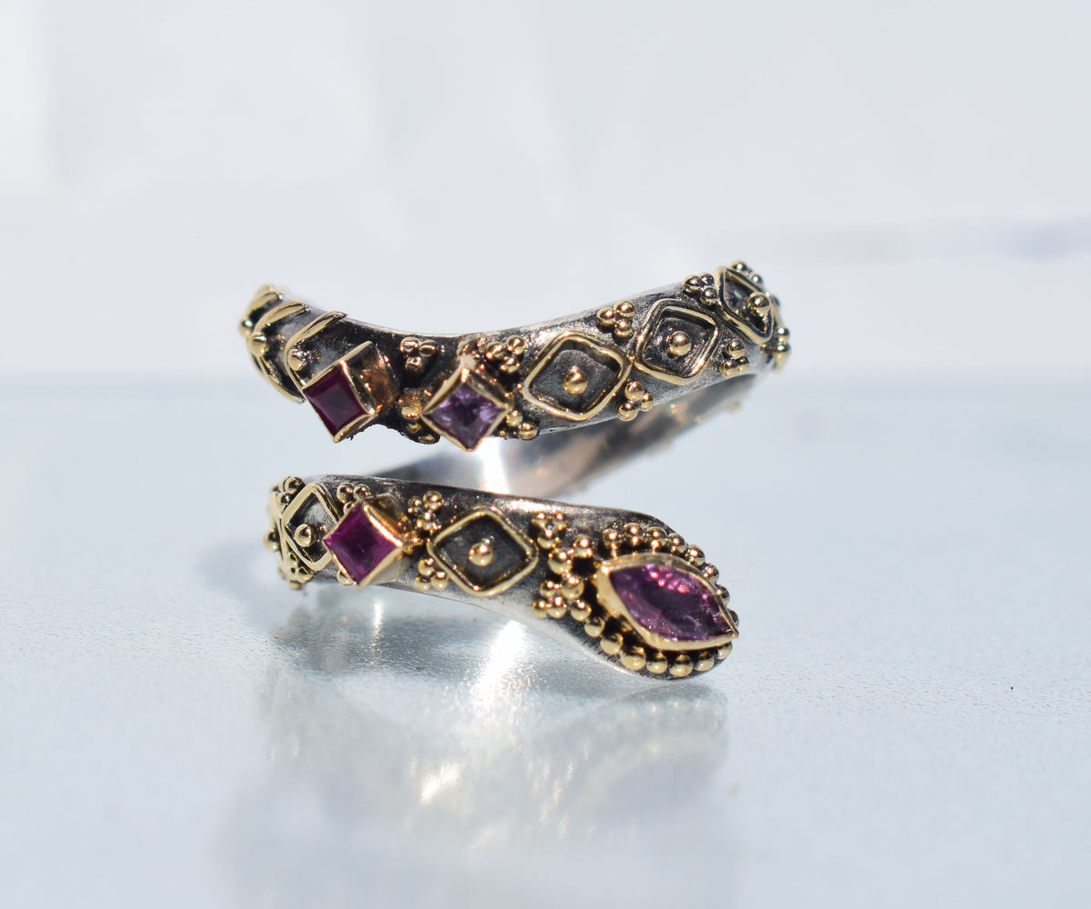 Anillo Kundalini  Rubi