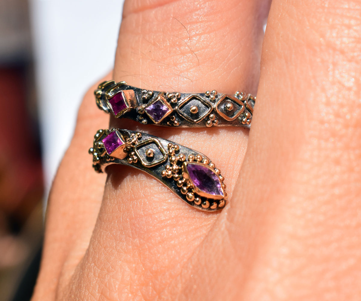 Anillo Kundalini  Rubi