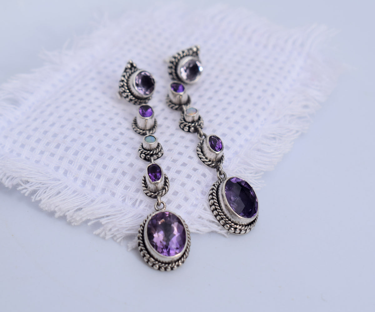 Aros Cascada Amatista