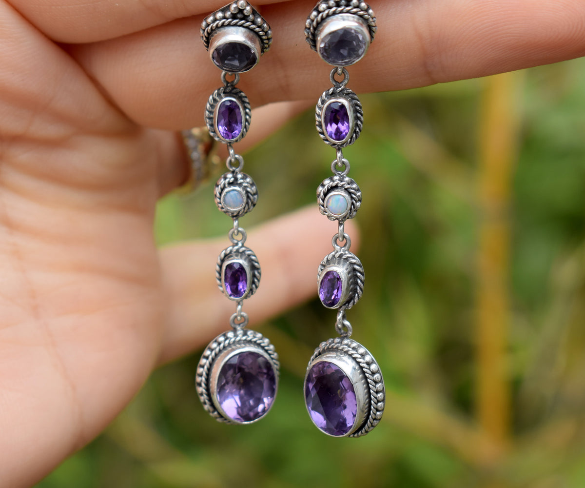 Aros Cascada Amatista