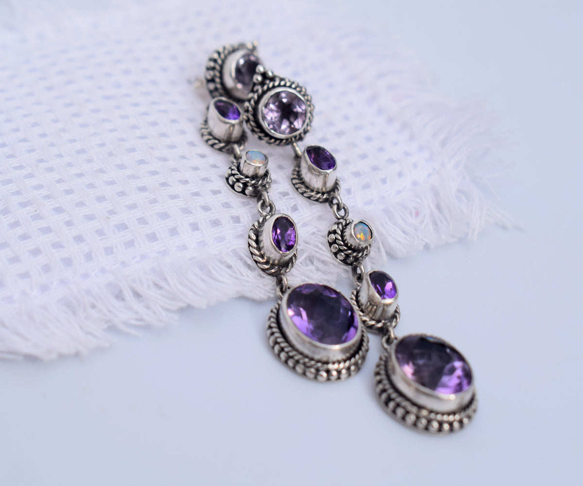 Aros Cascada Amatista