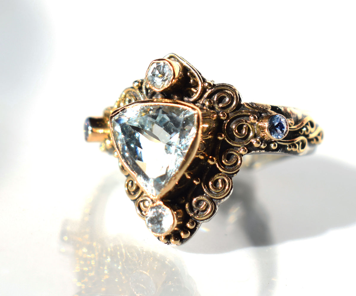 Anillo Totem Aguamarina